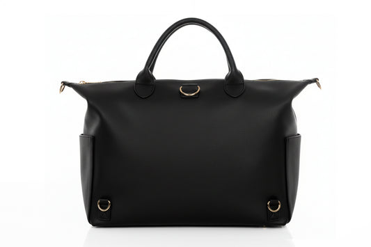 Líonoir® 'Classique' Diaperbag (Vegan leather) Black/Gold