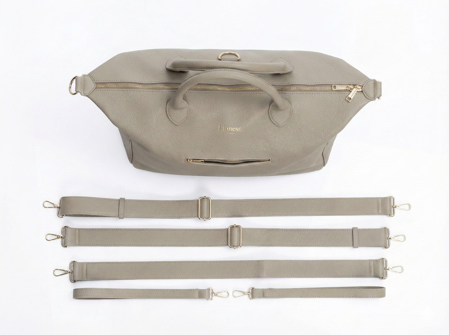 Líonoir 'Classique' (Luier)tas (Vegan leather) Beige/Gold