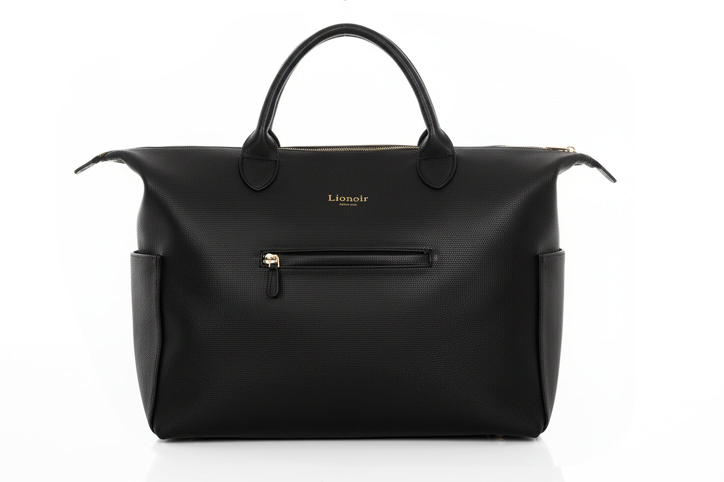 (PRE-ORDER ONLY) Verwacht 01-08-2026 ! Líonoir 'Classique' Luiertas (Vegan leather) Zwart/Goud