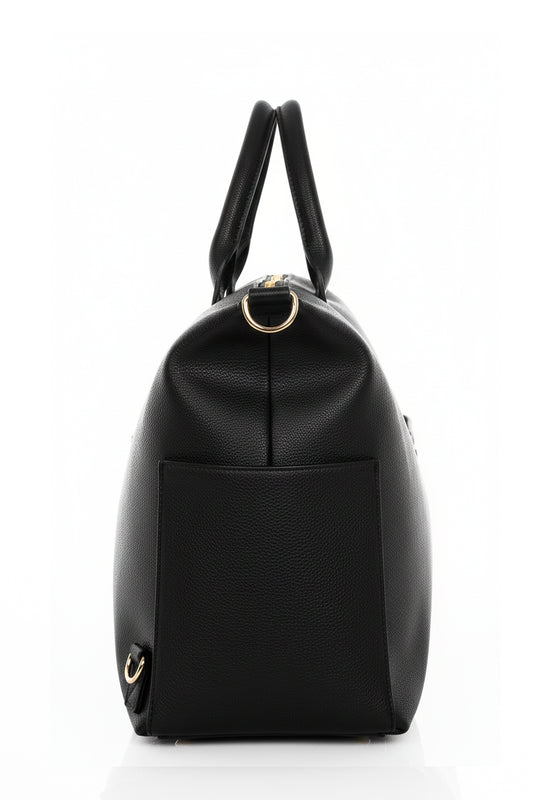 (PRE-ORDER ONLY) Verwacht 01-08-2026 ! Líonoir 'Classique' Luiertas (Vegan leather) Zwart/Goud
