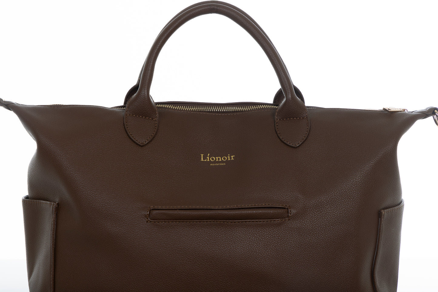 Líonoir 'Classique' (Luier)tas (Vegan leather) Brown/Gold