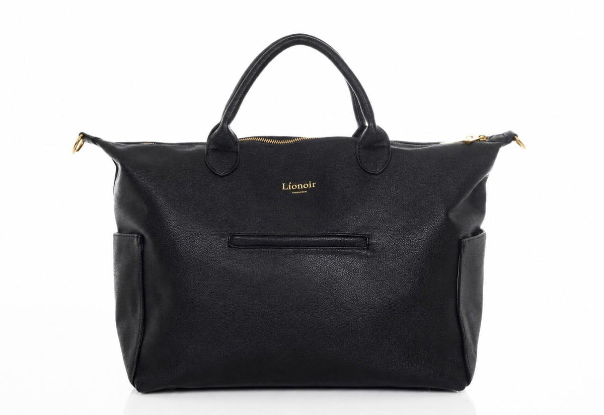 Líonoir® 'Classique' Diaperbag (Vegan leather) Black/Gold